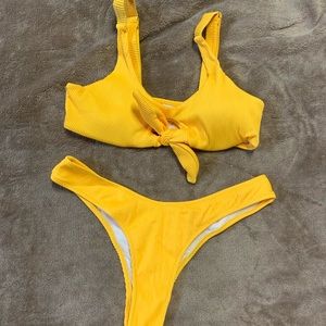 yellow 2 piece bathing suit from Zaful